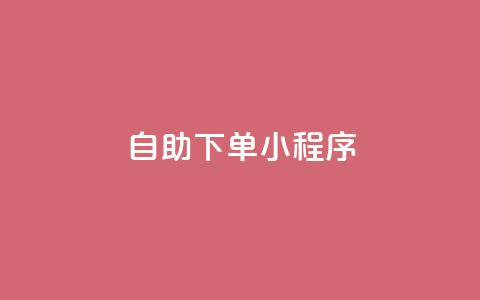 自助下单小程序,小红书24小时自助业务网站 - cf卡盟 快手网红软件  第1张