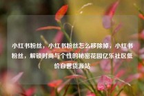 小红书粉丝，小红书粉丝怎么移除掉，小红书粉丝，解锁时尚与个性的秘密花园亿乐社区低价自营货源站