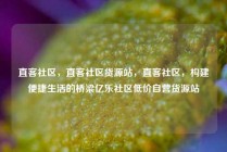 直客社区，直客社区货源站，直客社区，构建便捷生活的桥梁亿乐社区低价自营货源站