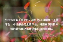小红书业务下单平台，小红书24h自助推广下单平台，小红书业务上线平台，打造高效购物体验的新选择亿乐社区低价自营货源站