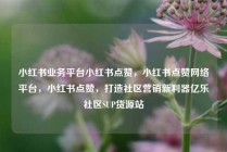 小红书业务平台小红书点赞，小红书点赞网络平台，小红书点赞，打造社区营销新利器亿乐社区SUP货源站
