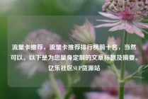 流量卡推荐，流量卡推荐排行榜前十名，当然可以。以下是为您量身定制的文章标题及摘要。亿乐社区SUP货源站