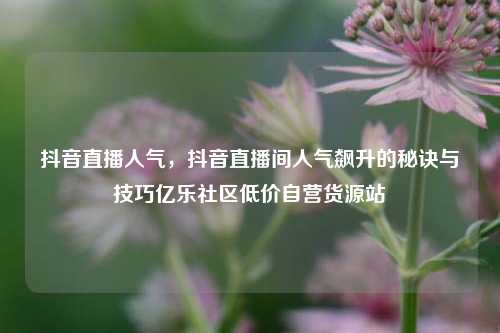 抖音直播人气，抖音直播间人气飙升的秘诀与技巧亿乐社区低价自营货源站  第1张