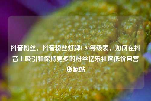 抖音粉丝	，抖音粉丝灯牌1-20等级表，如何在抖音上吸引和保持更多的粉丝亿乐社区低价自营货源站  第1张