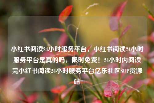 小红书阅读24小时服务平台，小红书阅读24小时服务平台是真的吗	，限时免费！24小时内阅读完小红书阅读24小时服务平台亿乐社区SUP货源站  第1张