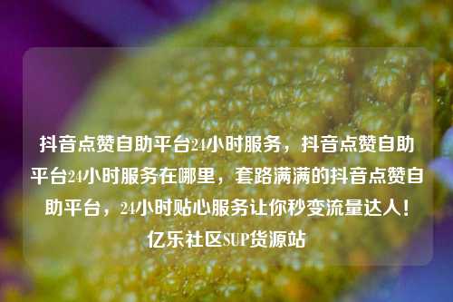 抖音点赞自助平台24小时服务	，抖音点赞自助平台24小时服务在哪里，套路满满的抖音点赞自助平台，24小时贴心服务让你秒变流量达人！亿乐社区SUP货源站  第1张